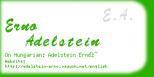 erno adelstein business card